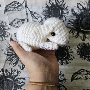 Crochet White Bunny Amigurumi Doll